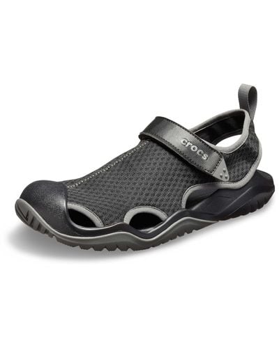 Crocs™ Swiftwater Mesh Deck Sandalen Voor - Zwart