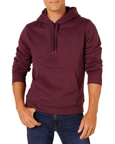 Amazon Essentials Sweatshirt Met Capuchon Voor ,rood - Paars