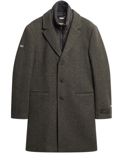 Superdry 2 In 1 Wool Town Coat Jacket - Grey