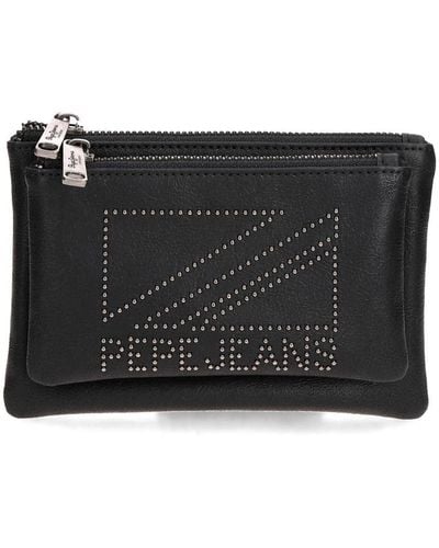 Pepe Jeans Donna Black Cosmetic Bag 17 X 9 X 2 Cm Pu Leather