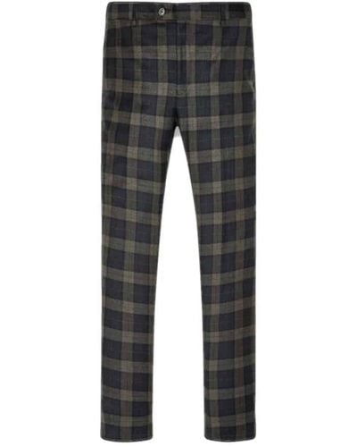 Hackett Plaid Flannel Trousers - Grey