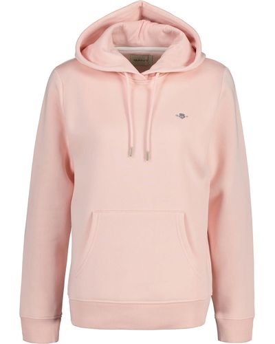 GANT Rel Shield Hoodie Hooded Sweatshirt - Pink