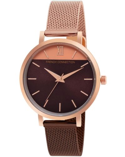 French Connection Analog Watch For -fcn00020b - Brown
