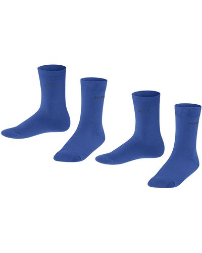 Esprit Kind Sokken Foot Logo 2-pack K So Katoen Dun Eenkleurig Multipack 2 Paar - Blauw