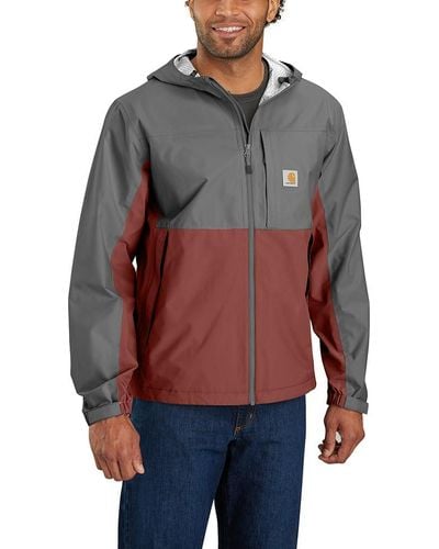 Carhartt Big & Tall Storm Defender Relaxed Fit Lightweight Packable Jacket - Red