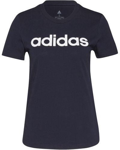 adidas T-shirt LOUNGEWEAR Essentials Slim Logo - Blu