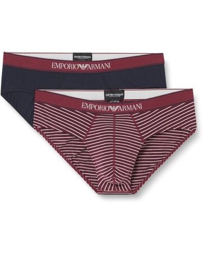Emporio Armani 2-pack Yarn Dyed Stripes Boxer Briefs - Lila