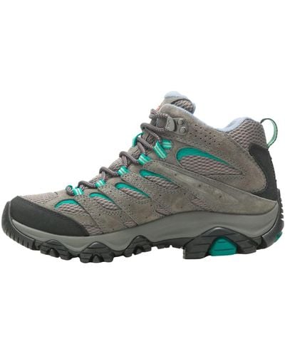 Merrell Moab 3 Mid Wp Waterproof Hiking Shoe Granite/marine - Grey