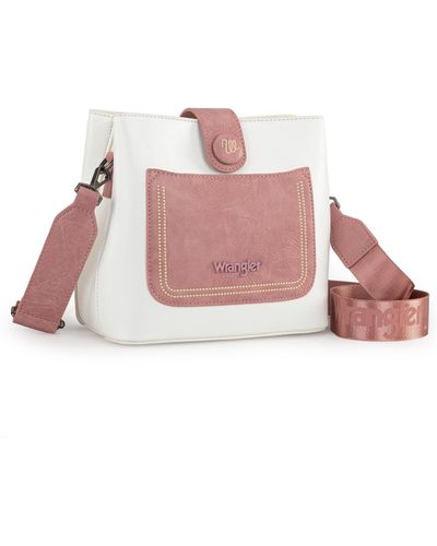 Wrangler Crossbody Purses For Handbags And Shoulder Bag For Ladies - Pink