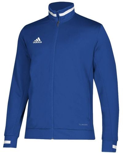 adidas T19 Sports Poly Track Jacket Met Volledige Rits - Blauw