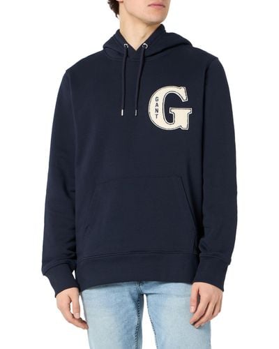 GANT G Graphic Hoodie Hooded Sweatshirt - Blue