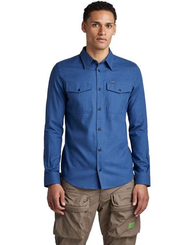 G-Star RAW Marine Slim Shirt Shirt - Blauw