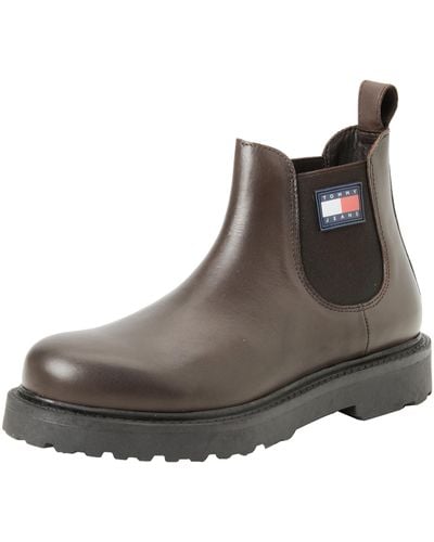 Tommy Hilfiger Chelsea Boot Leather - Brown