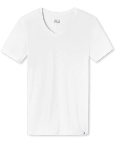 Schiesser Long Life Soft V-Shirt 155630B 2er Pack White 7 - Weiß