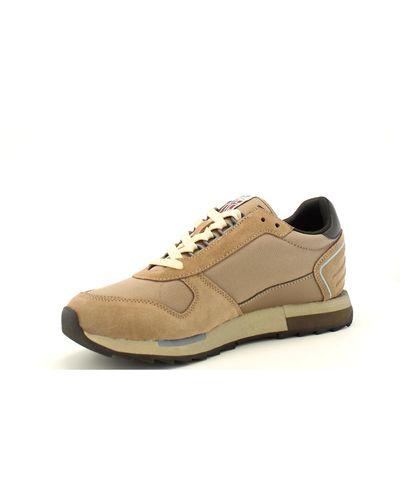 Napapijri Np0a4hva Trainers With Laces In Suede And Fabric - Natural