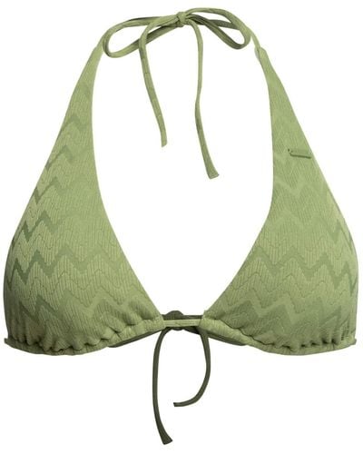 Roxy Elongated Triangle Bikini Top For - Elongated Triangle Bikini Top - - S - Green