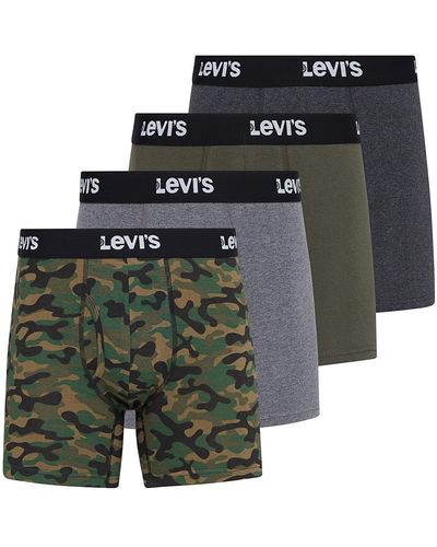 Levi's S Boxer Briefs Cotton Stretch Underwear For 4 Pack - Green