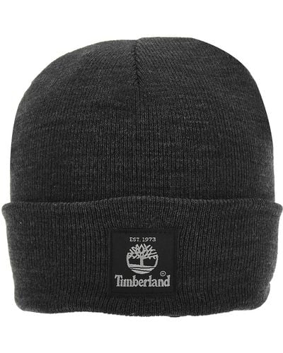 Timberland Short Watch Cap With Woven Label - Gray