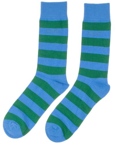 GANT Socken gestreift Contrast Barstripe - Blau