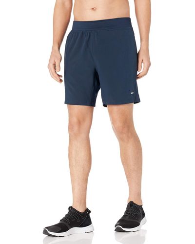 Amazon Essentials Pantaloncini da Allenamento in Tessuto Elasticizzati 23 cm Uomo - Blu