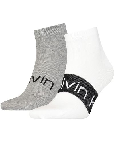 Calvin Klein S Intense Power Liner Socks 2 Pack Sneaker - Grau