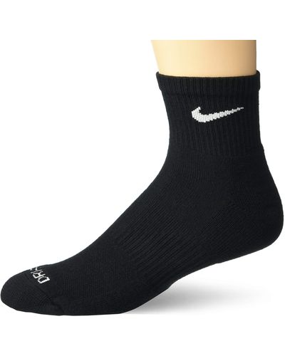 Nike S 3 Pair Quarter Socks - Black