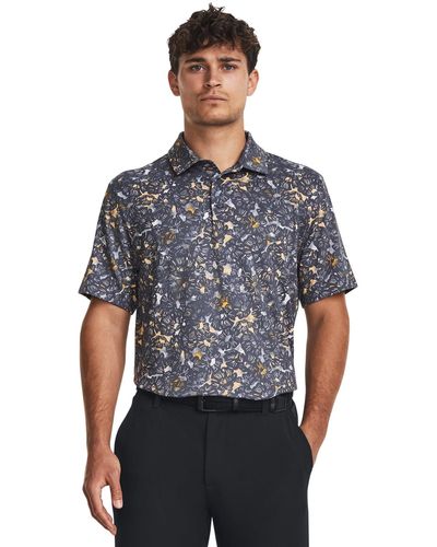 Under Armour Playoff 3.0 Printed S Golf Polo - Blue
