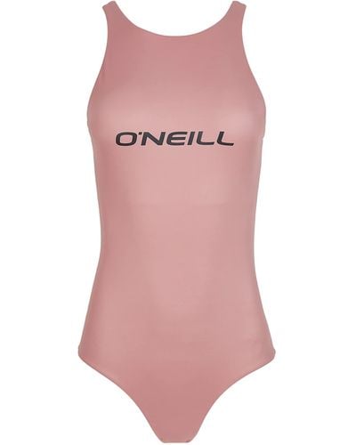 O'neill Sportswear Logo Swimsuit Costume Intero - Rosa