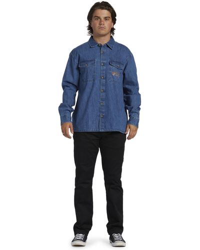 Billabong Camicia casual a maniche lunghe da uomo Bong Days - Blu