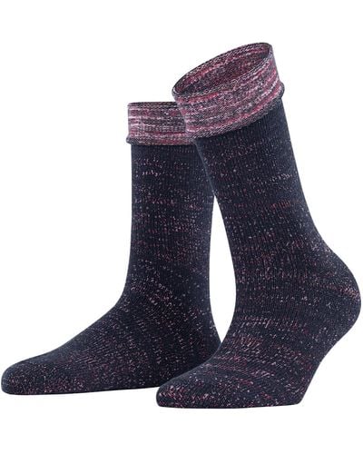 Esprit Multicolour Boot W So Cotton Wool Plain 1 Pair Socks - Blue