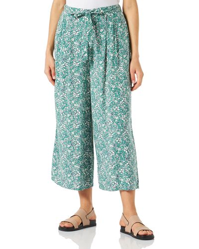 Springfield Pantalón Culotte Fluido para Mujer - Verde