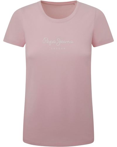 Pepe Jeans New Virginia Ss N Camiseta Mujer - Rosa