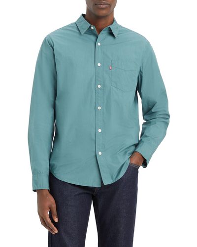 Levi's Sunset 1-pocket Standard Button Down Collar Shirt - Blue