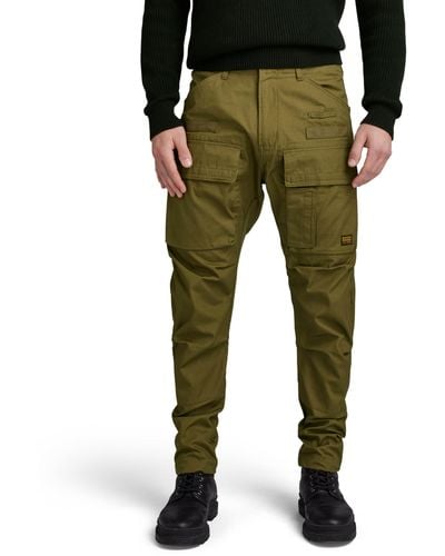 G-Star RAW 3D Regular Tapered Cargo Pants Donna ,Verde scuro