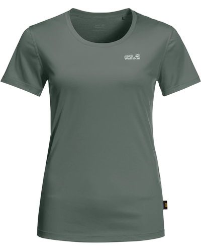Jack Wolfskin Wolfskin Crosstrail T-shirt Ladies in Green | Lyst UK