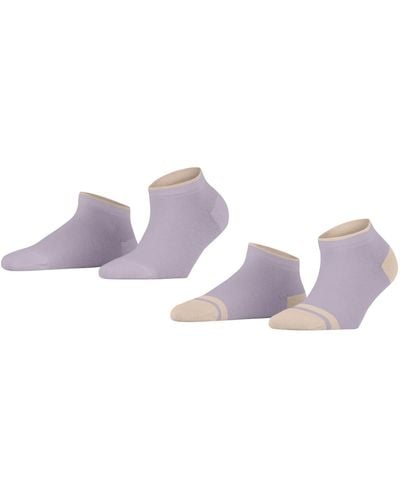 Esprit Mesh Stripe 2-Pack Nachhaltige biologische Baumwolle kurz einfarbig 2 Paar Sneakersocken - Mehrfarbig