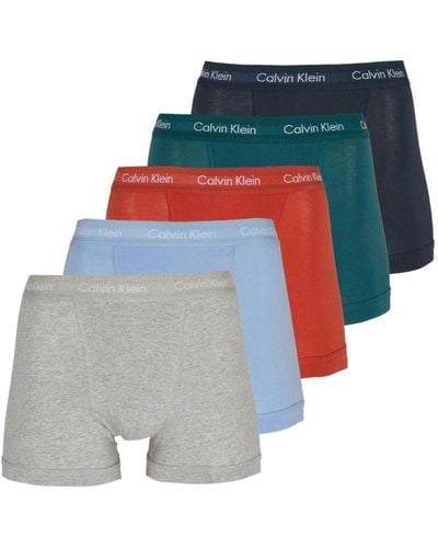 Calvin Klein Boxer Lot De 5 Caleçon Coton Stretch - Multicolore