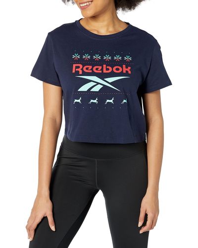Reebok Graphic Crop Tee T-shirt - Blue