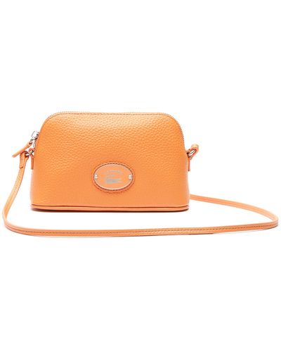 Lacoste Origin Croc Sac à bandoulière en cuir 19 cm - Orange