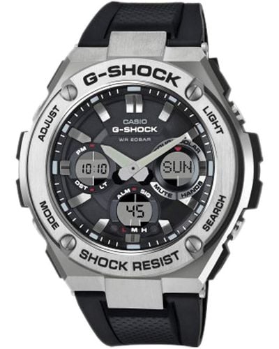 G-Shock G-Shock GSTS110-1A Black Stainless-Steel Quartz Sport Watch - Metallizzato
