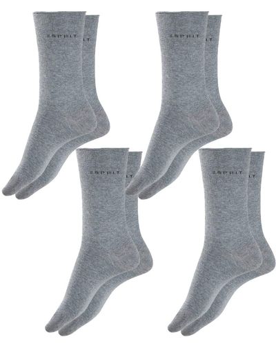 Esprit Socken Basic Pure 4er Pack - Grau