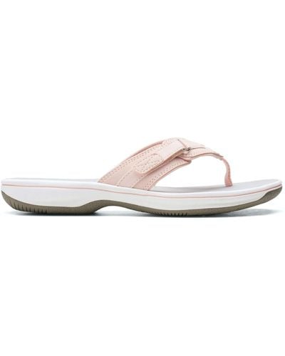 Clarks Brinkley Sea Synthetic Sandals In Blush Standard Fit Size 8 - White