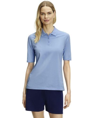 FALKE T-Shirt Basic Pique Polo W PL Baumwolle weich hautfreundlich 1 Stück - Blau