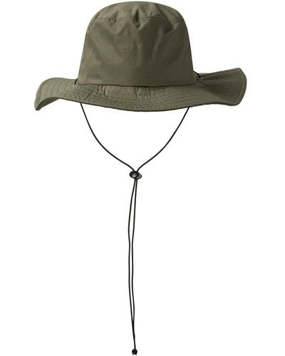 Mountain Warehouse Australian Wide Brimmed Waterproof Hat - For Spring, Summer, Travel & Outdoors Khaki - Green