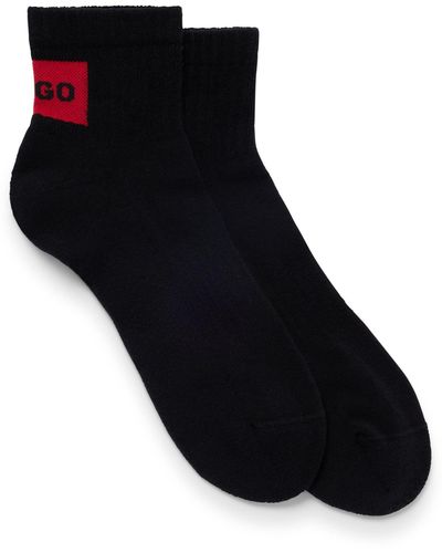 HUGO 3-pack Rib Flames Quarter Length Combed Cotton Socks in White for Men  | Lyst UK