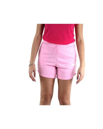 PUMA Essentials Hochgeschnittene Shorts MPink Lilac ┃Sporthose für