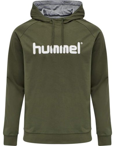 Hummel GO Cotton Logo Hoodie grün - S