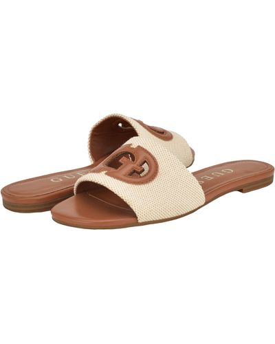 Guess Tashia Flat Sandal - Brown