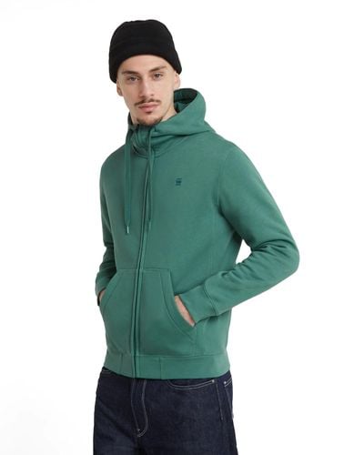 G-Star RAW Premium Core Hooded Zip Sweater Donna - Verde