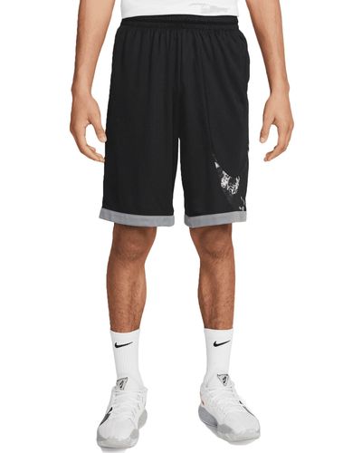 Nike Shorts da Basket da Uomo Dri-Fit Nero Taglia L cod DH7375-010